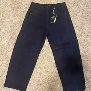 Flamingals Dark Navy Barrel Jeans